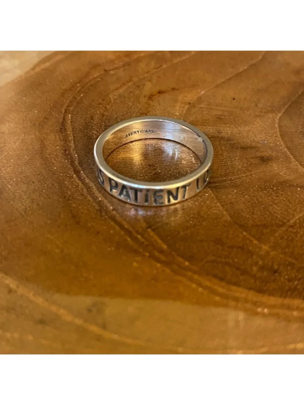 RETIRED James Avery “Love Is Patient, Love Is Kind” Ring, Size 7.5, Sterling Sil